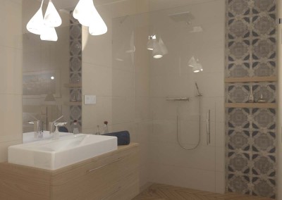 Projekt trzeciej toalety w hotelu typu Spa w Bydgoszczy.